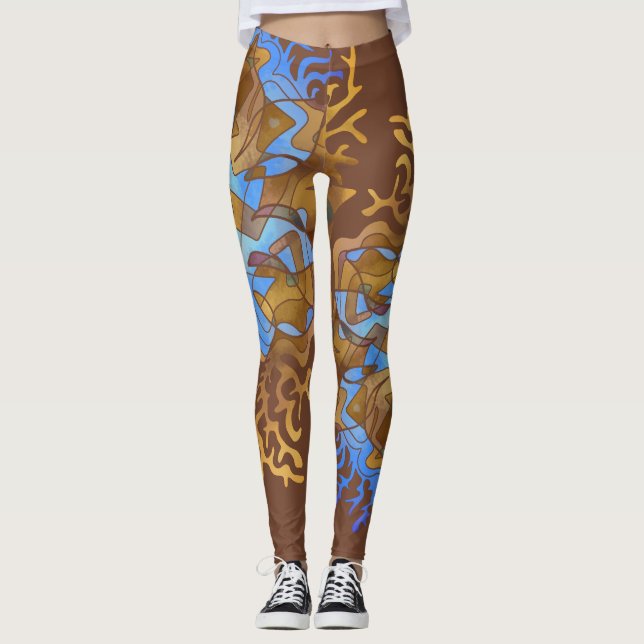 Earth und Sky Mandala Leggings (Vorderseite)