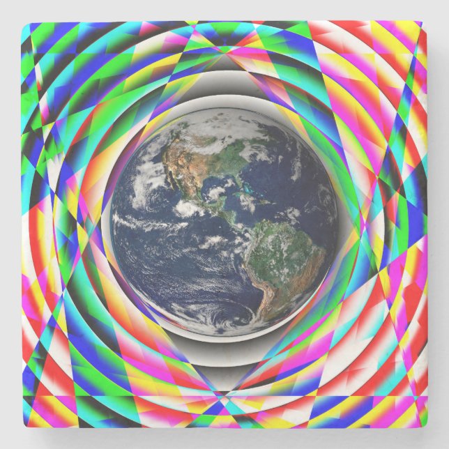 Earth Vibes von Kenneth Yoncich Steinuntersetzer (Vorderseite)