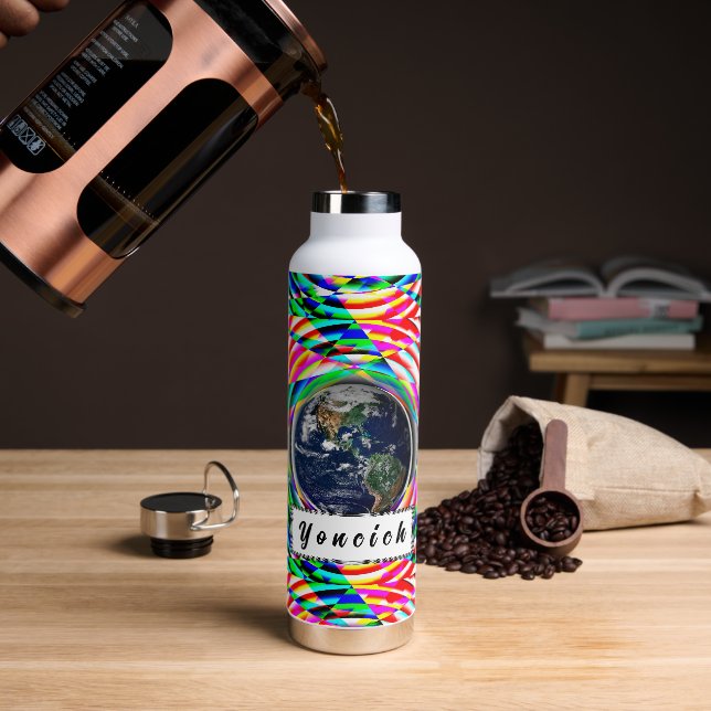 Earth Vibes von Kenneth Yoncich Trinkflasche (Kaffee)