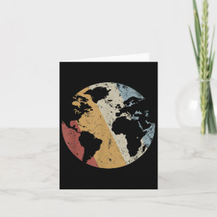 Earth Vintag Retro Style Earth's Day Karte