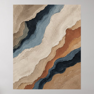 Earth & Water Harmony abstrakte Kunst Poster