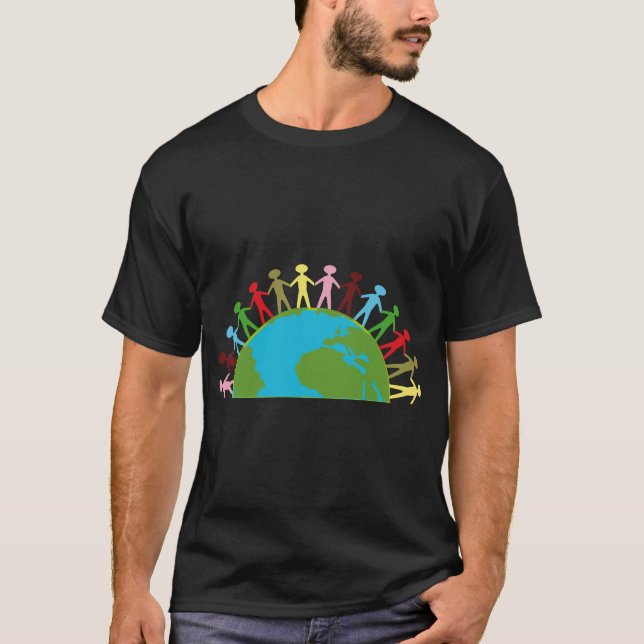 Earth World Unity Graphic T-Shirt (Vorderseite)