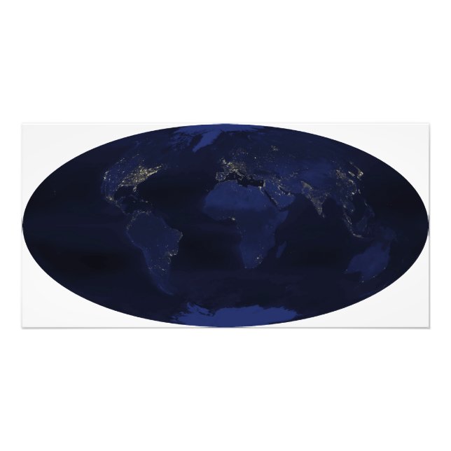 EarthÃ, Âs vom Menschen erzeugte Nachtlichter Fotodruck (Vorne)