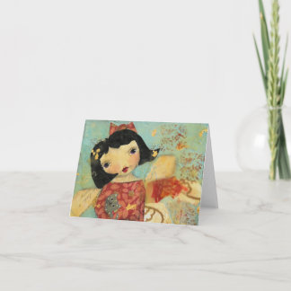 Eartha und Angel, leere Note Card Karte