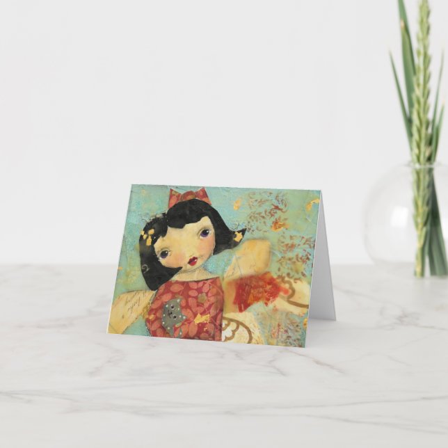 Eartha und Angel, leere Note Card Karte (Vorderseite)