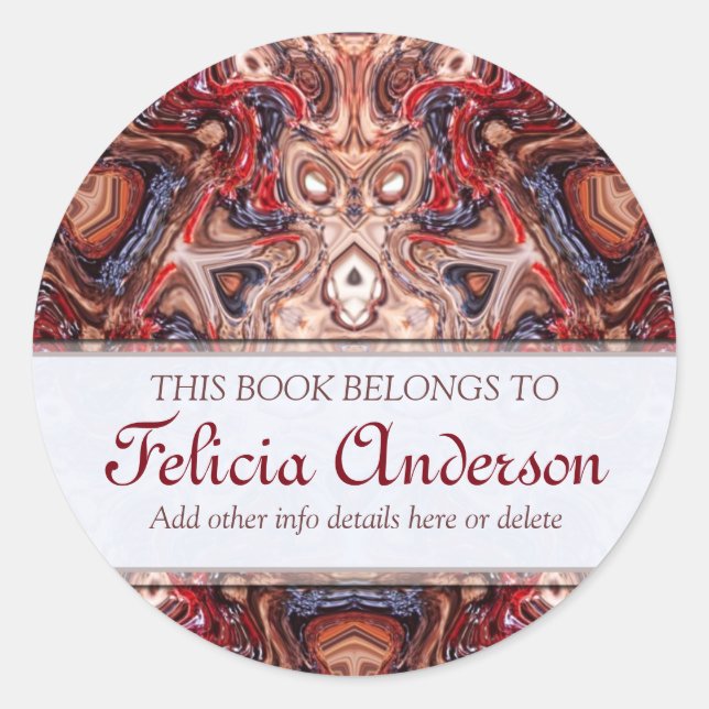 Earthalia: Buchzeichen Runder Aufkleber (Vorderseite)