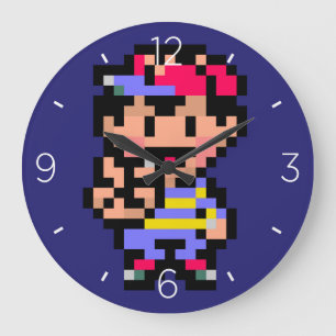 Earthbound Ness sprite Große Wanduhr