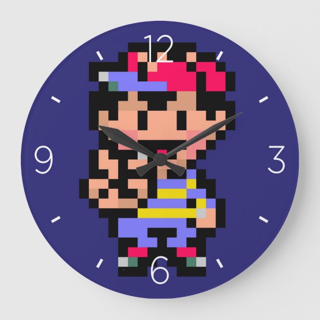 Earthbound Ness sprite Große Wanduhr (Vorderseite)