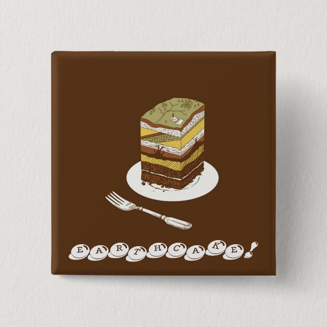 EARTHCAKE! BUTTON (Vorderseite)