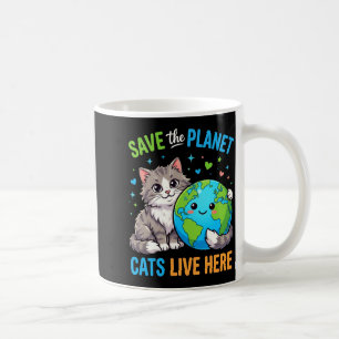 Earthday Frauen Männer retten den Planeten Katze l Kaffeetasse