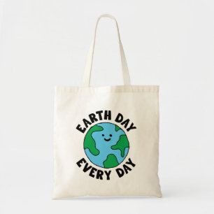 EarthDay Jeden Tag umweltfreundliches Icon Happy E Tragetasche