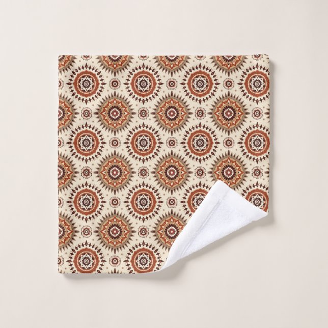 Earthen Radiance Mandala Badhandtuch Set (Waschlappen)