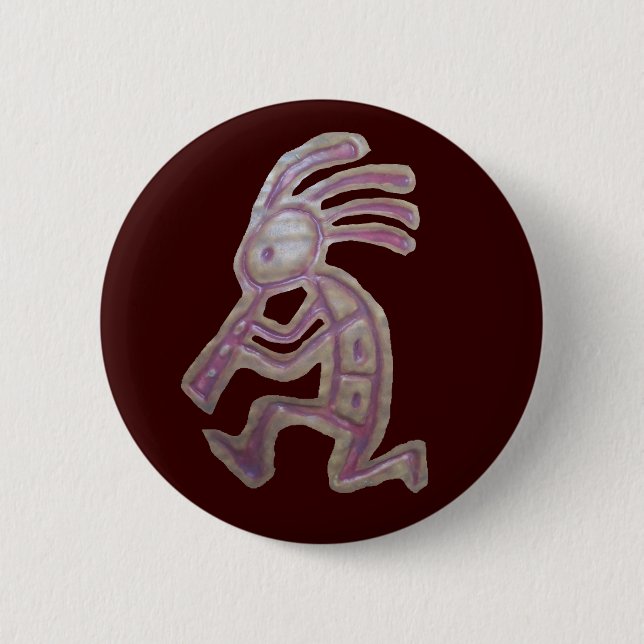 Earthenware Kokopelli Button (Vorderseite)