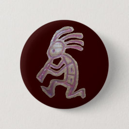 Earthenware Kokopelli Button