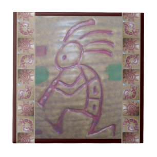 Earthenware Kokopelli Fliese
