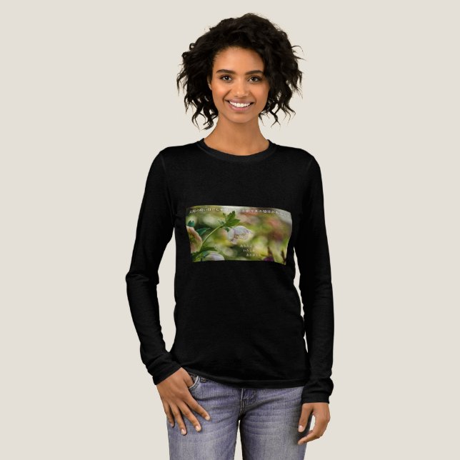 Earthlight and Healing Japanese Flowers and Poetry Tri-Blend Shirt (Volle Vorderseite)