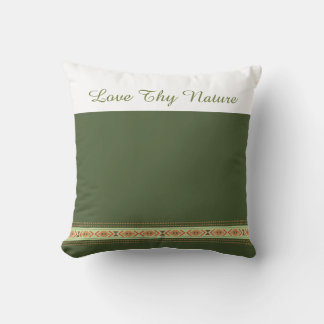 Earthly Serenity: "Love Thy Nature" Moss Green Kissen