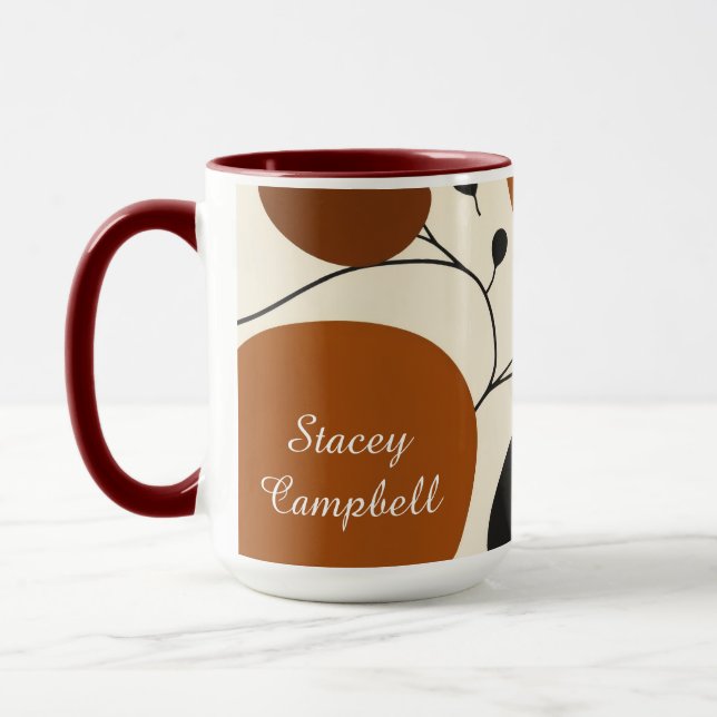 Earthly Silhouette Abstract Minimalist Tasse (Links)