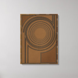 Earthly Vortex: Modern 3D Minimalist Boho Art Leinwanddruck