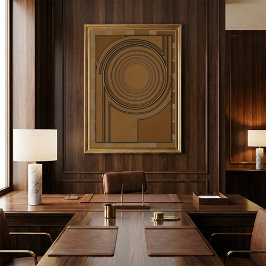 Earthly Vortex: Modern 3D Minimalist Boho Art Poster