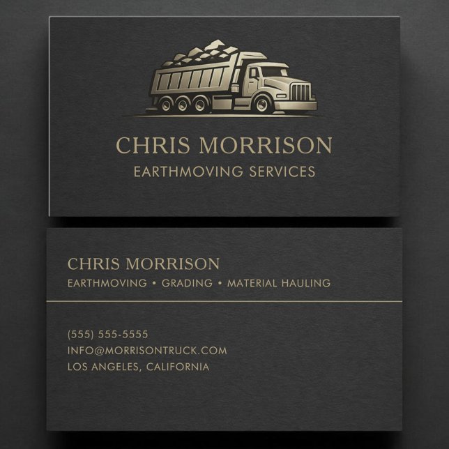 Earthmoving Services Professional Visitenkarte (Von Creator hochgeladen)