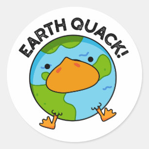 Earthquack Funny Earthquake Pub Runder Aufkleber