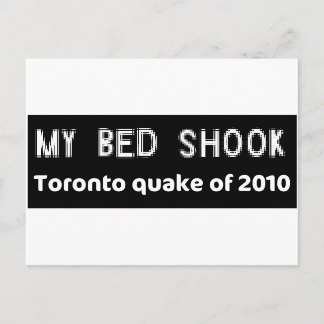 EARTHQUAKE Toronto Postkarte (Vorderseite)