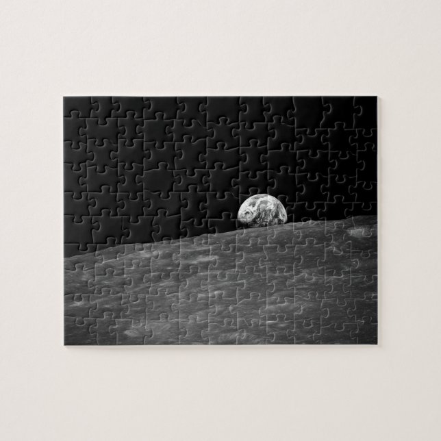 Earthrise vom Mond-Auftrag Apollo 8 Puzzle (Horizontal)