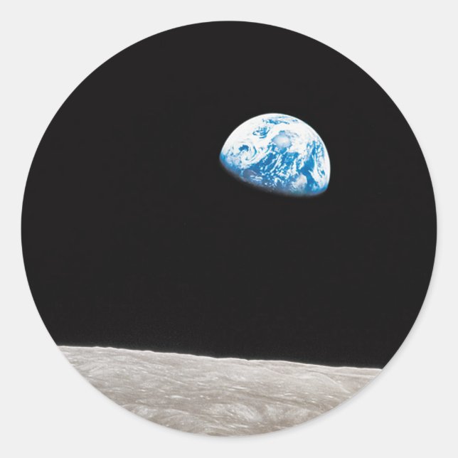 Earthrise William Anders Runder Aufkleber (Vorderseite)