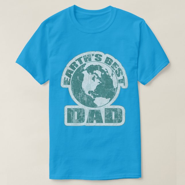Earths Best Vater White and Blue T-Shirt (Design vorne)