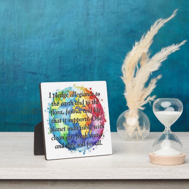 Earths Pledge Of Allegiance Quote Fotoplatte (InSitu)