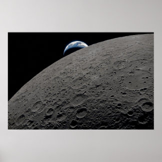 Earthset Orion Spacecraft Artemis Moon Mission Poster