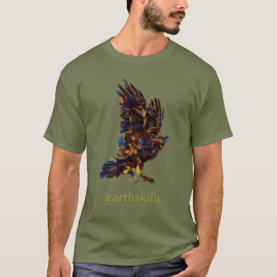 EarthSkills Raben-Ermüdungs-Grün-T-Shirt T-Shirt