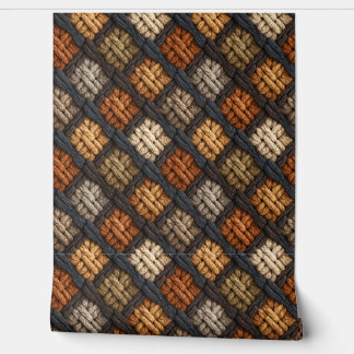 Earthtone Crochet Diamond Pattern Tapete