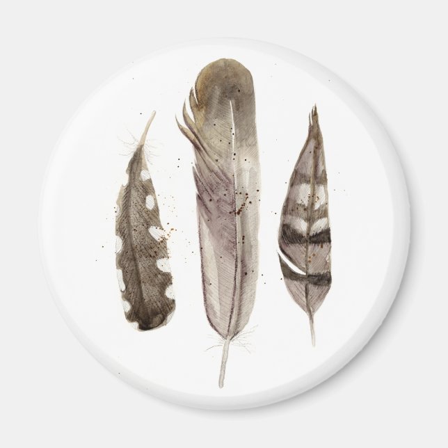 Earthtone Feathers II Magnet (Vorne)