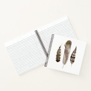 Earthtone Feathers II Notizbuch