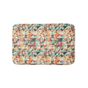 Earthtone geometrisches Muster Badematte