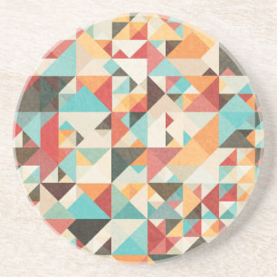 Earthtone geometrisches Muster Getränkeuntersetzer