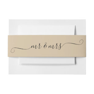 Earthtone Mr. and Mrs. Einladungsbanderole