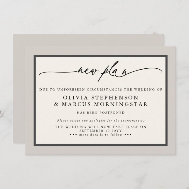 Earthtone Mushroom - Modernes, verzögertes Ereigni Einladung (Vorne/Hinten)