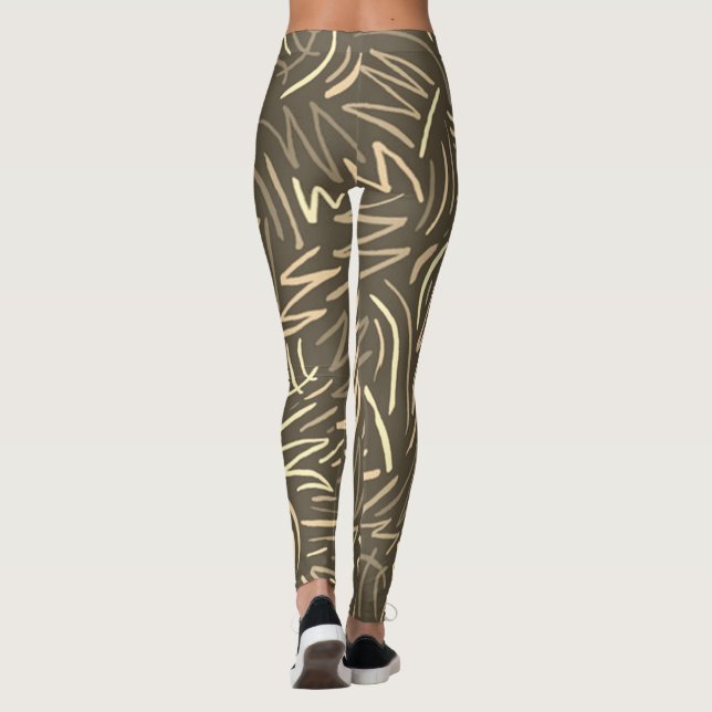 Earthtone Scribble Leggings (Rückseite)