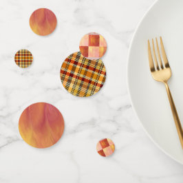 Earthtone Skies Tiles & Plaid Confetti Konfetti