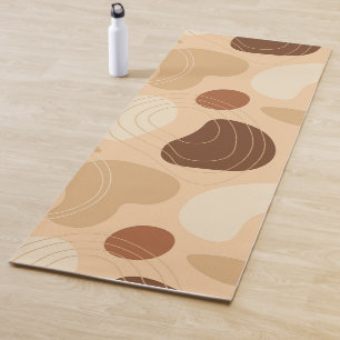 EarthTones Abstrakte Formen Muster Yoga Mat Yogamatte