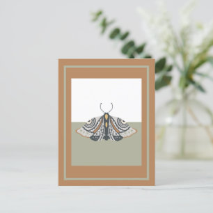 Earthtones Boho Butterfly Colorblock Postkarte