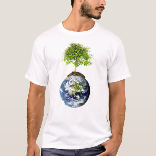 EarthTree mit Rückseite E.O. Wilson Quote an T-Shirt
