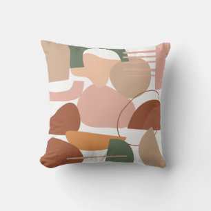 Earthy Abstrakt Boho Elegante Modernes Retro Kissen