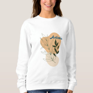 Earthy Abstrakt Boho Style Women Artwork Design Sweatshirt