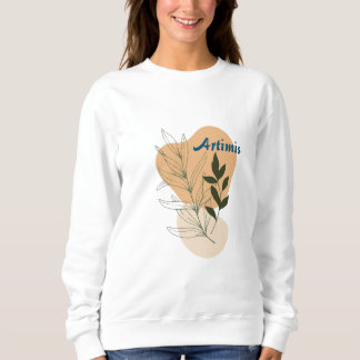 Earthy Abstrakt Boho Style Women Artwork Design Sweatshirt