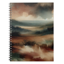 Earthy Abstrakt Watercolor Art Notebook Notizblock