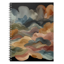 Earthy Abstrakt Watercolor Notebook